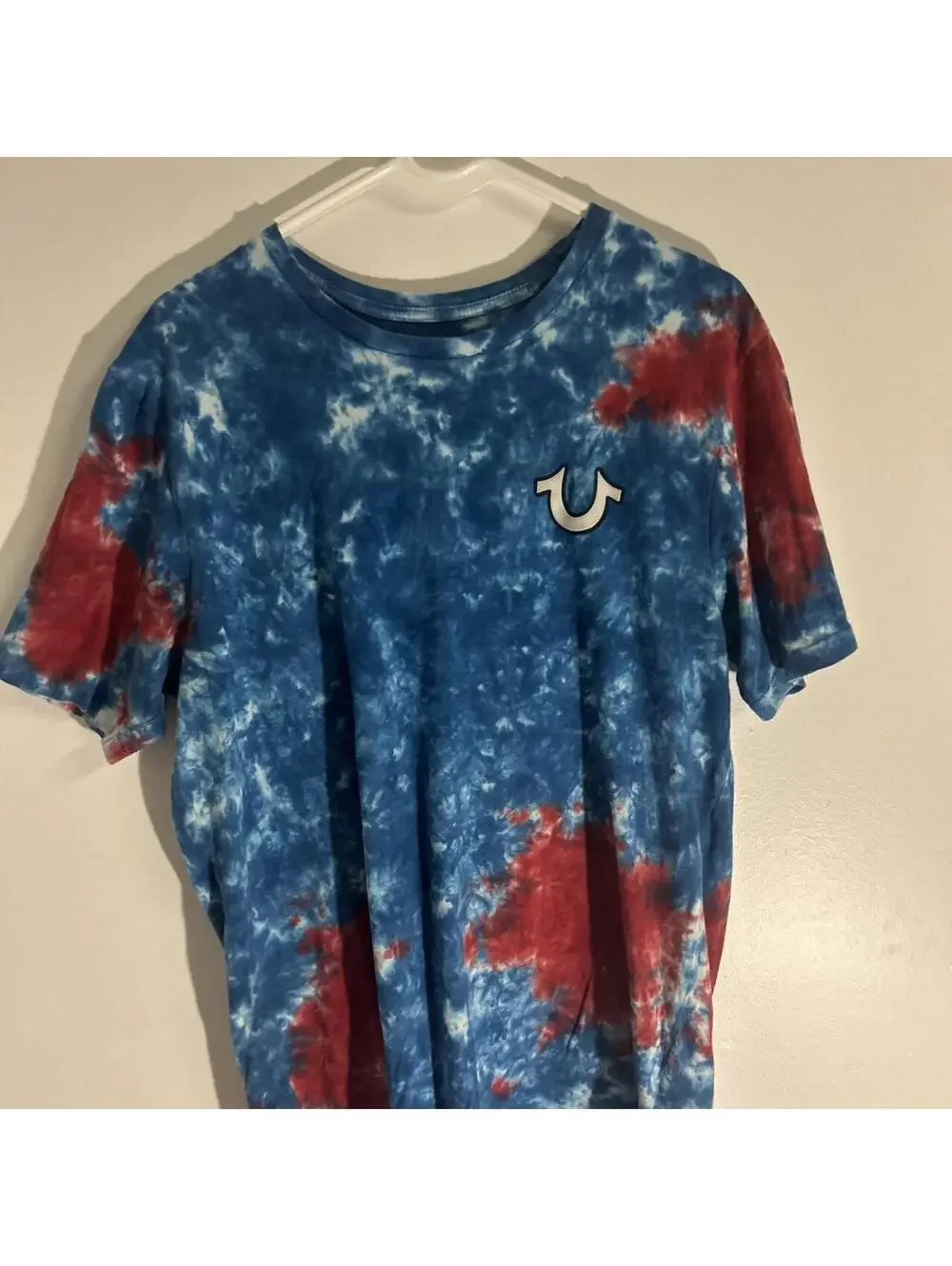 True Religion blue tie-dye Buddha tee